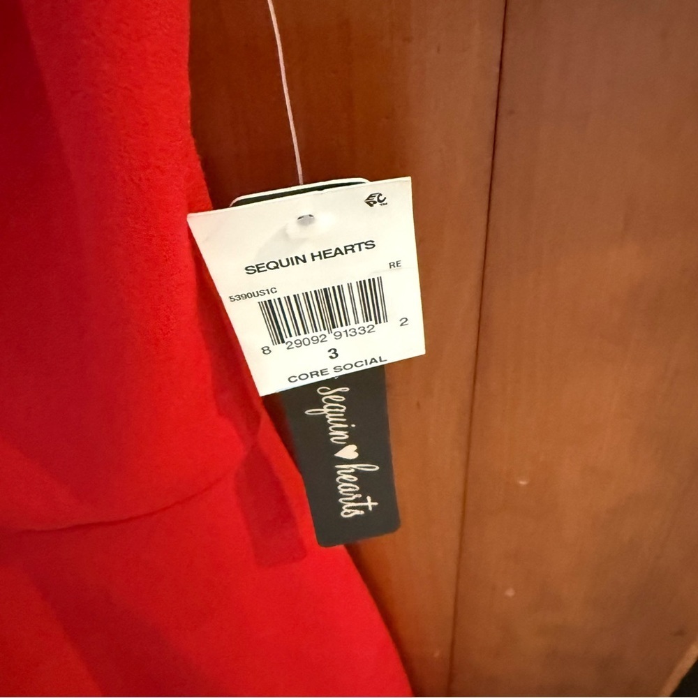 Sequin Hearts Red Skater Style Sweetheart Neckline Dress Junior 3 NWT Macy’s Buy - Picture 8 of 11